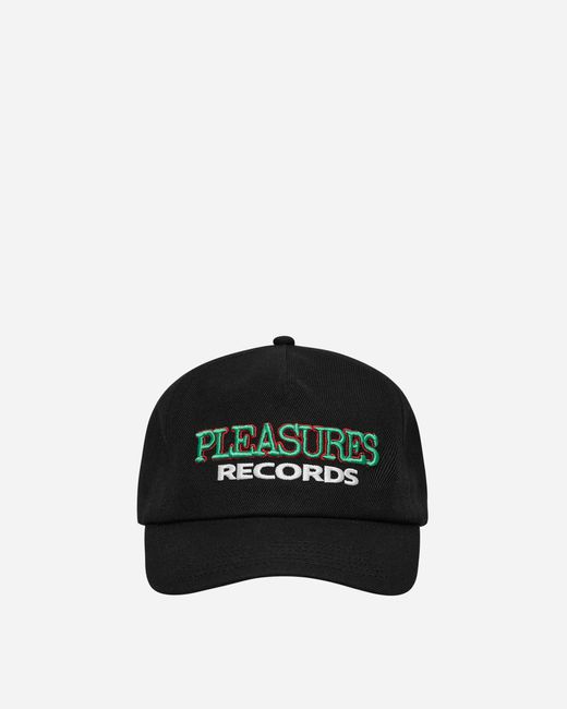 Pleasures Black Records Snapback Cap for men