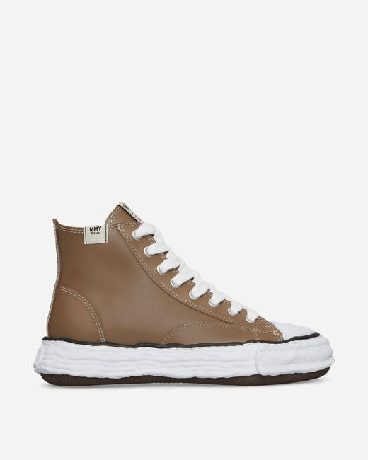 Maison Mihara Yasuhiro Natural Peterson 23 Og Sole Leather High Sneakers Brown