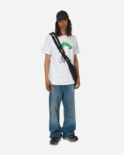 Anything White Curved Logo T-Shirt for men