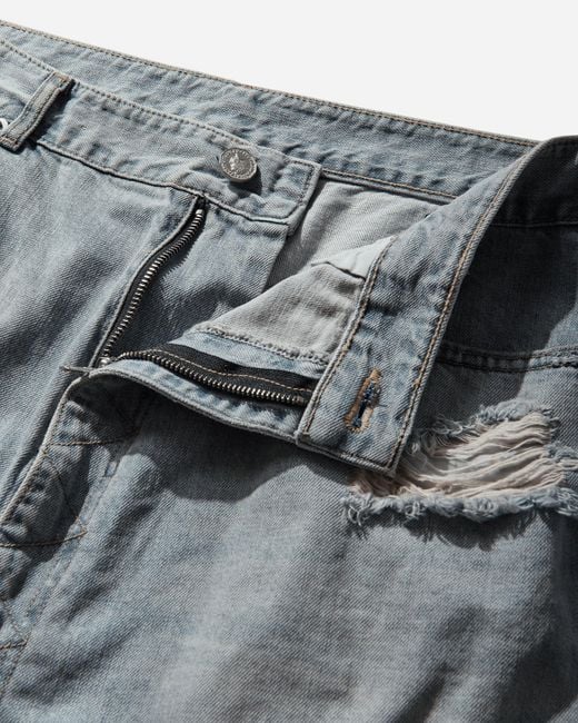 Protocol Index Blue Long Zipper Shorts for men