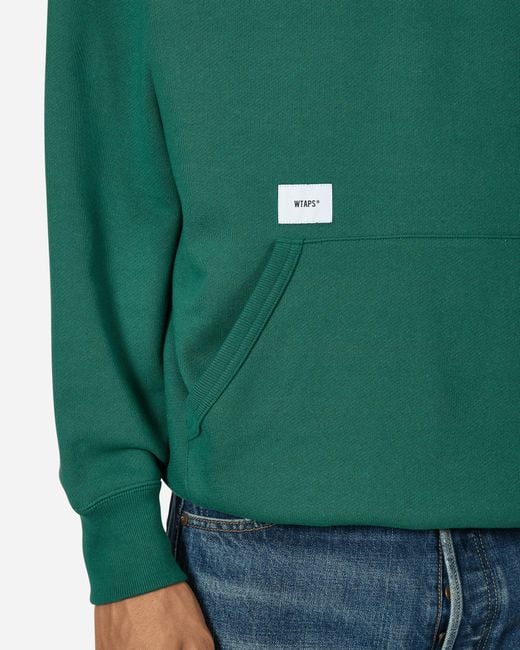 (w)taps Green Academy Hooded Sweatshirt for men