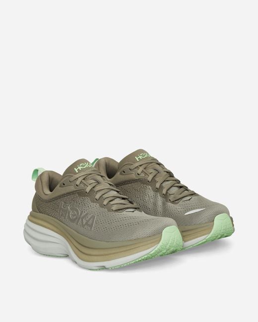 Hoka One One Bondi 8 Sneakers Olive Haze / Mercury in Green for Men | Lyst