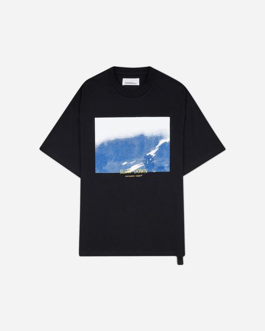 Oamc Peacemaker Blue Slow Down Print Regular Fit T-Shirt for men