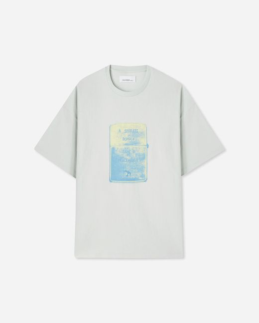 Oamc Peacemaker White Men S Lighter T-shirt Ice Flow for men
