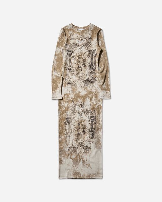 Jean Paul Gaultier White Women S Médaillon Long Dress Light Beige