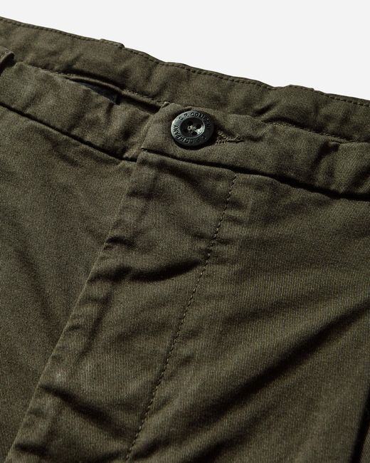 C P Company Green S Cotton Gabardine Loose Chino Pants Ivy for men