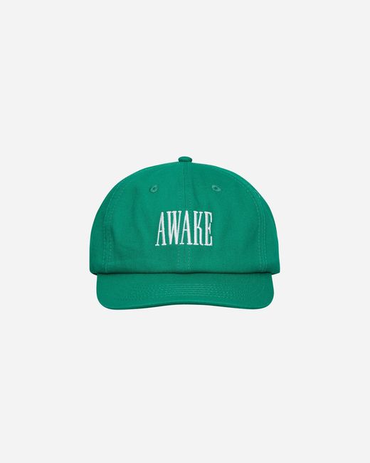 AWAKE NY Green Embroidered Logo Hat for men