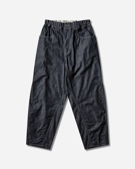 And Wander Gray S Dry Easy Denim Wide Pants for men