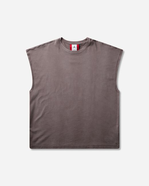 Nike Gray Men S In1house Essential Cut Off T-shirt Cave Stone for men