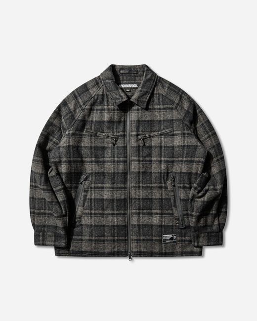 Neighborhood Black Men S Check Zip Jacket for men