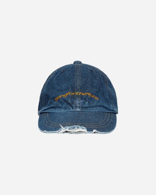 Song For The Mute Blue Logo Washed Denim Cap for men