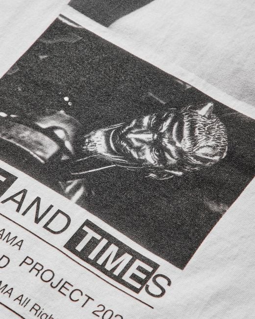 Neighborhood Gray Men S Osamu Nagahama Ss-2 T-shirt for men