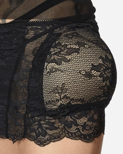 Jean Paul Gaultier Black Detachable Padding Lace Miniskirt