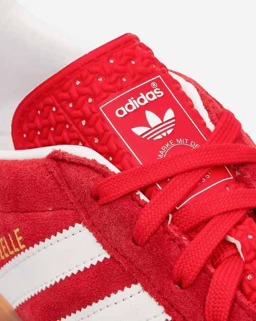 Adidas Red Gazelle Indoor Sneakers Better Scarlet / Cloud for men