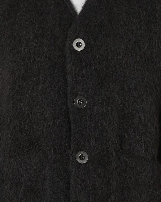 Our Legacy Black Mohair Cardigan for men