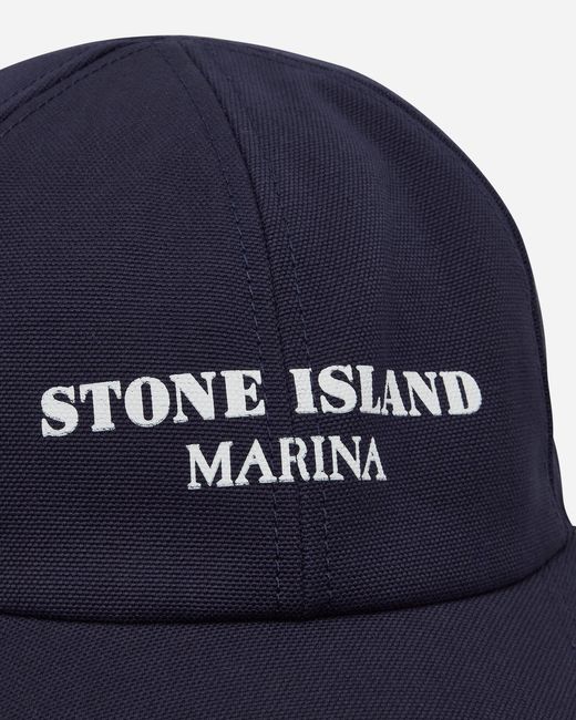 Stone Island Blue Marina Logo Cap Royal for men