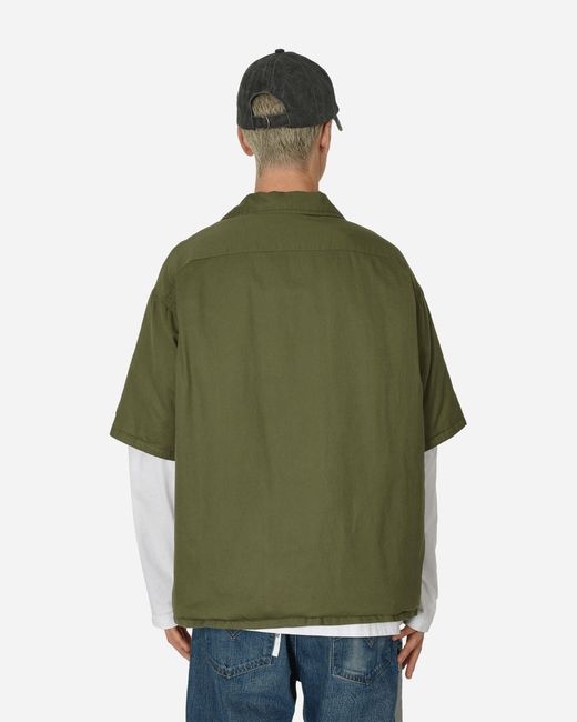 Visvim Green Cornet Down Shortsleeve Shirt Olive for men