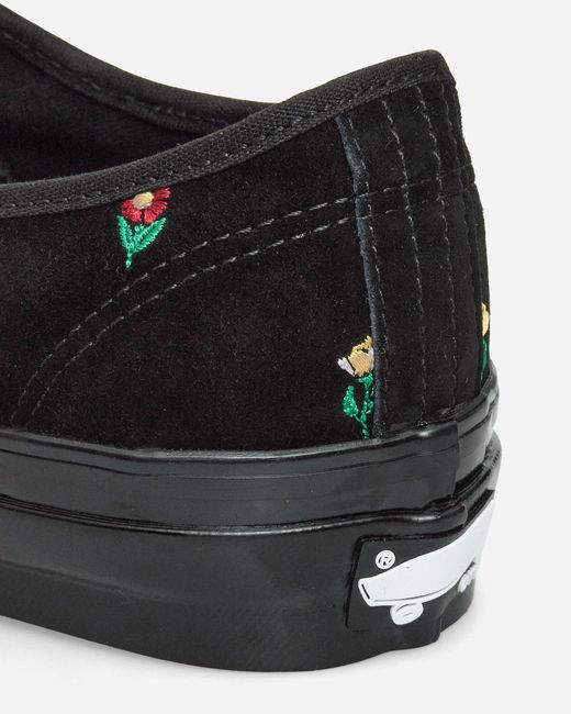 Vans Black Authentic 44 Embroidery Sneakers Flower Print for men