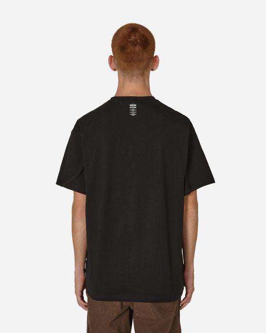 Iuter Black Alpha Industries Mat T-Shirt for men