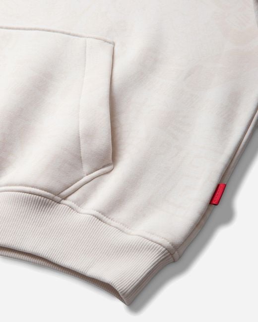 Nike White Jordan Brooklyn Fleece Hoodie Phantom University for men