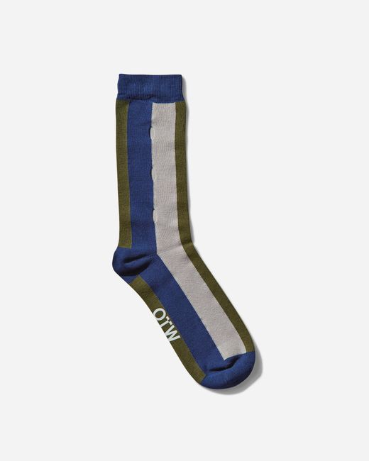 Vans Blue Otw Courtyard Socks Deep Cobalt / Grey / Green for men