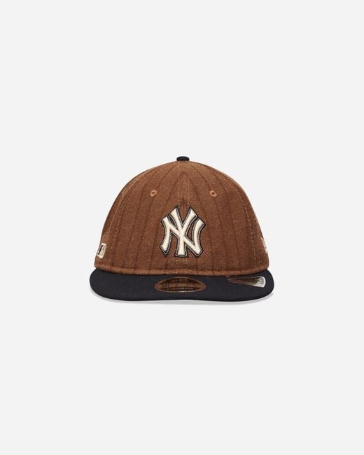 KTZ New York Yankees Three Looms X Mlb Wool Pinstripe 9fifty Cap Dark Brown for men