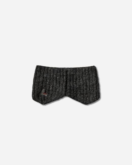 Roa Black Hawk Wool Knit Ear Warmer Graphite for men
