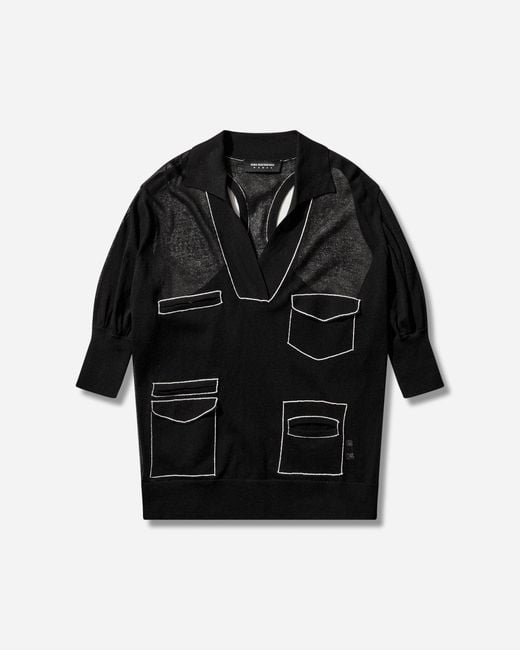 Kiko Kostadinov Black S Kreiner Knit Polo