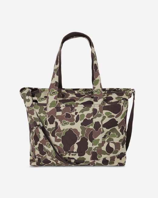 Carhartt White Elford Tote Bag Camo Duck / Green for men