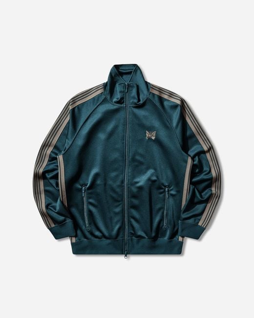 Needles Blue Men S Poly Smooth Track Jacket for men