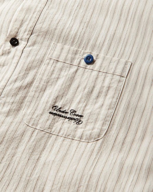 Undercover White S Cotton Pullover Shirt Stripe for men