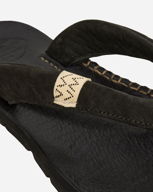 Visvim Black Lama Sandal-Folk for men