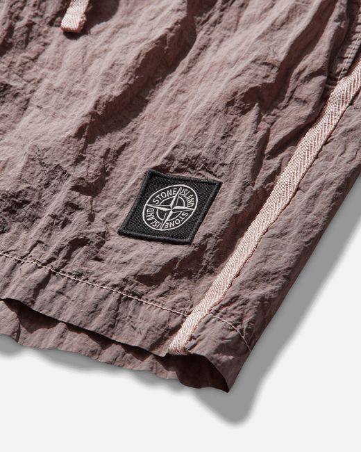 Stone Island Pink Men S Nylon Metal Swim Shorts Oleander for men