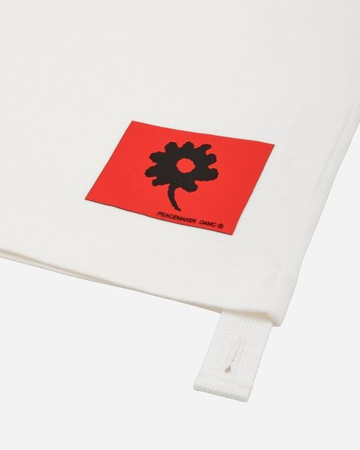 Oamc Peacemaker White Men S Landart 02 Print Loose Fit T-shirt for men