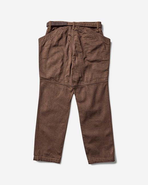 Sacai Brown S Denim Pants for men