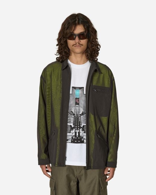 Cav Empt Green Lined Powernet Zip Jacket Charcoal for men