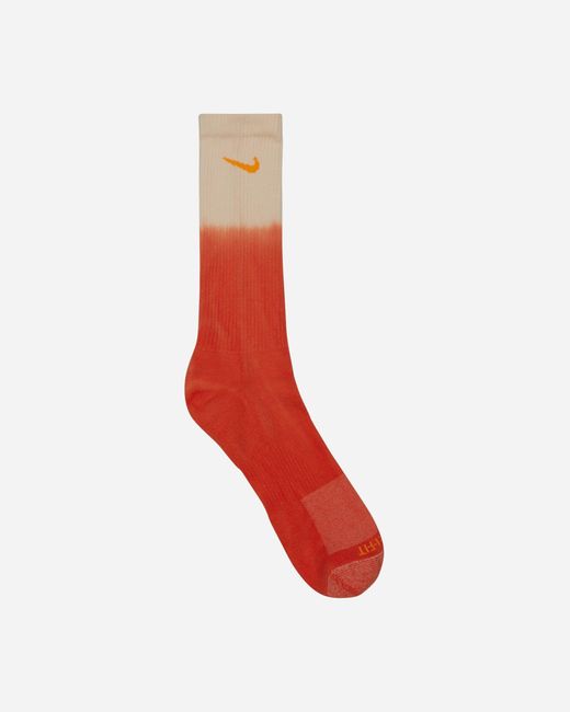 Nike Everyday Plus Cushioned Crew Socks Orange / Red / Cream for men