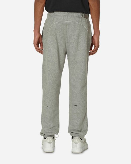 Nike Gray Nocta Fleece Pants Dark Grey Heather for men