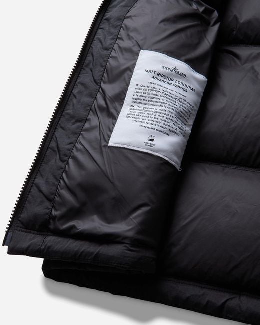 Stone Island Black S Matt Ripstop Cordura Down Jacket for men