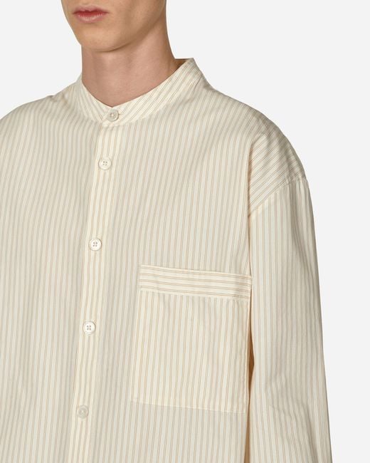Tekla Natural Birkenstock Stripes Longsleeve Shirt Wheat for men