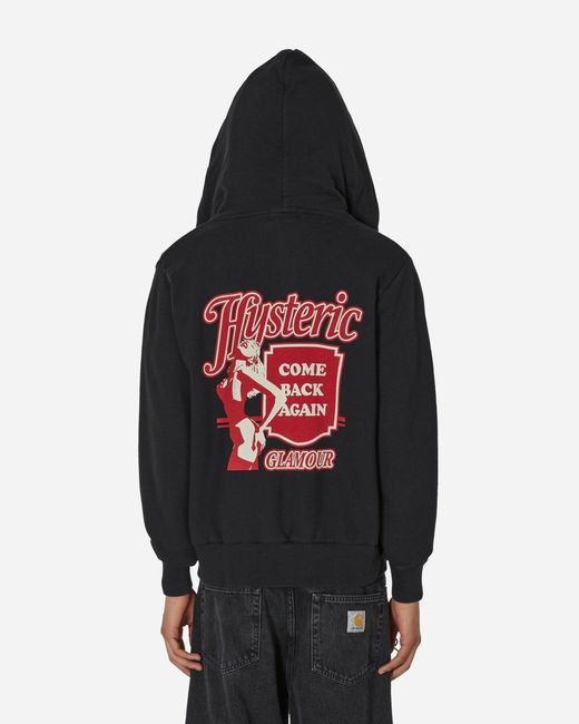 Hysteric Glamour Gray Back Again Zip Hoodie for men