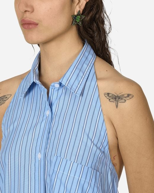 Abra Blue Shirt Mini Dress