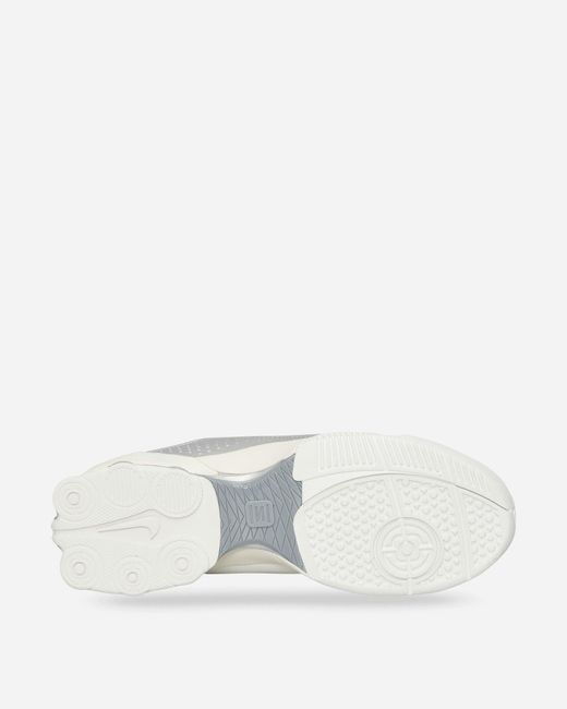 Nike White Women S T90 Shox Magia Sneakers Sail / Metallic Silver