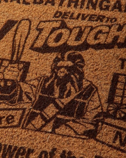 A Bathing Ape Brown Paper Patch Design Doormat for men
