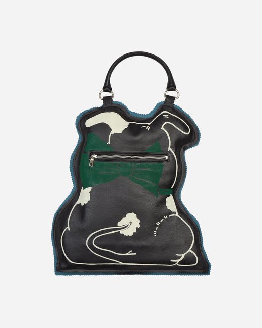 Bode Black Hand Drawn Puppy Bag for men