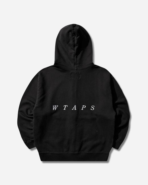 (w)taps Black S Throwdy Zip Hoodie for men