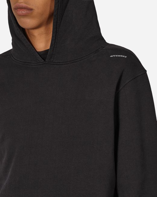AFFXWRKS Black Wrks Hooded Sweatshirt Washed for men