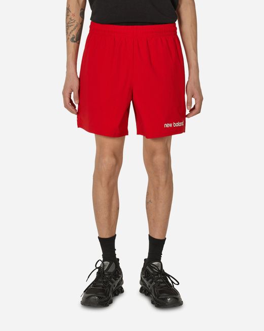 New Balance Red Archive Stretch Woven Shorts Team for men
