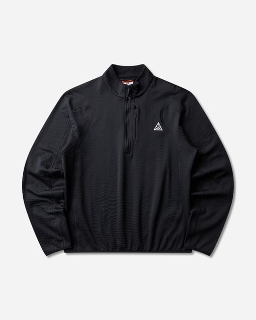 Nike Black Wolf Grid Therma-Fit 1/2-Zip Hiking Top for men