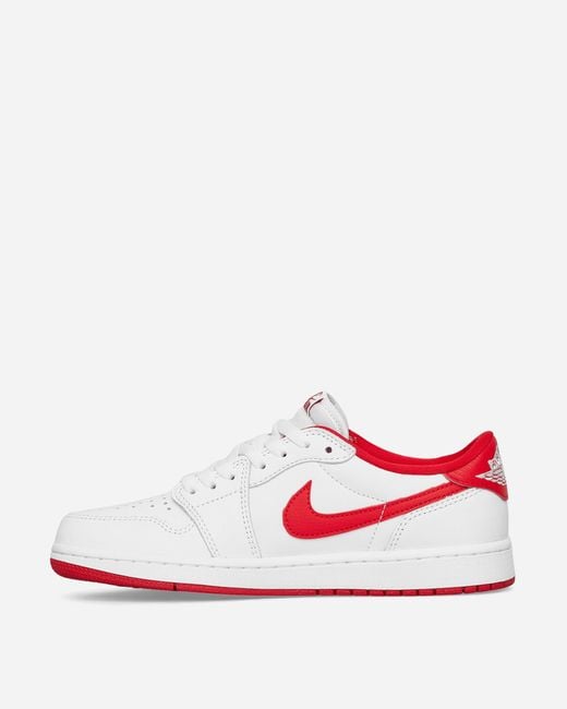 Nike Air Jordan 1 Retro Low Og Sneakers Og White / University Red /white for men